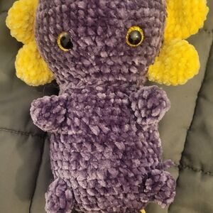Plush Purple and Yellow Stuffed Animal for Kids